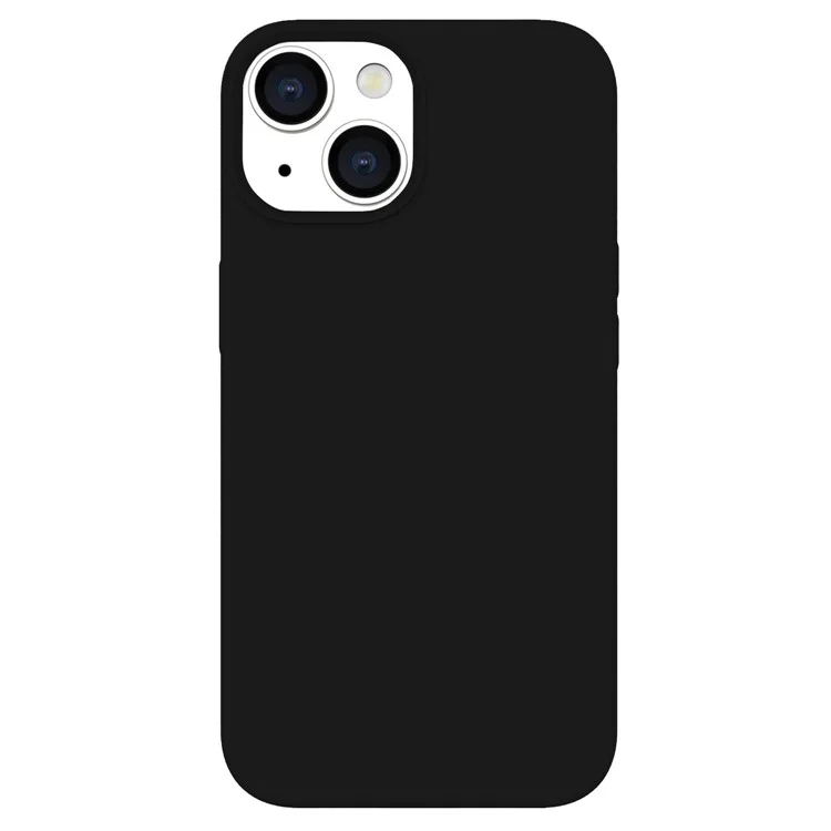 Kalebol KLB-YTGJ001 Para Iphone 15 Case Solid Color Silicone Liquid Silicone+PC Teléfono - Negro