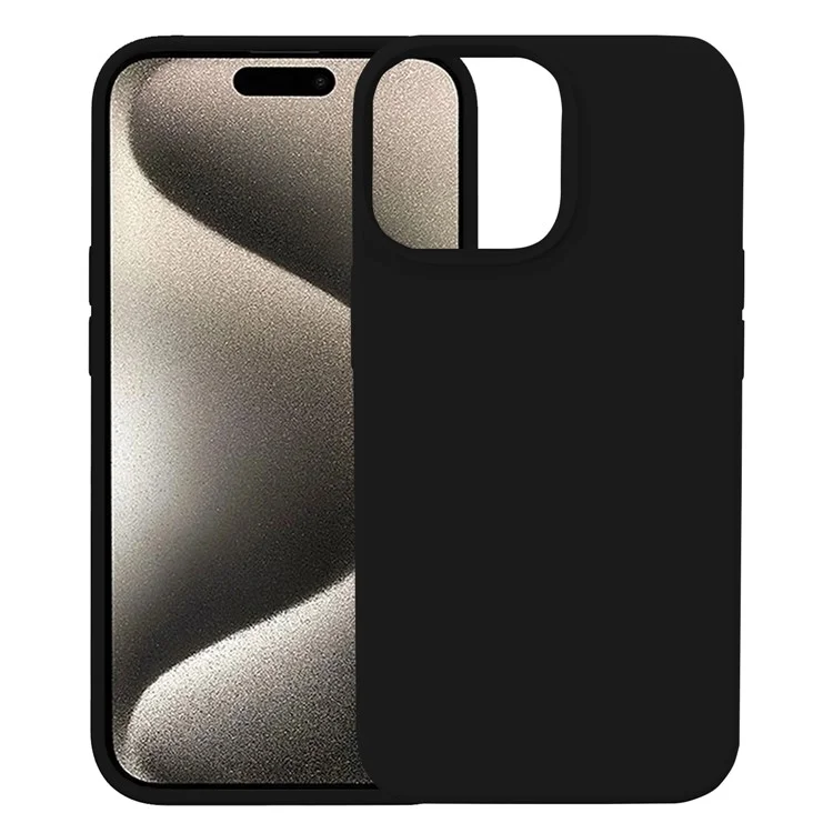 Kalelbol KLB-YTGJ001 Para Iphone 14 Pro Case Solid Color Liquid Silicone+PC Teléfono - Negro