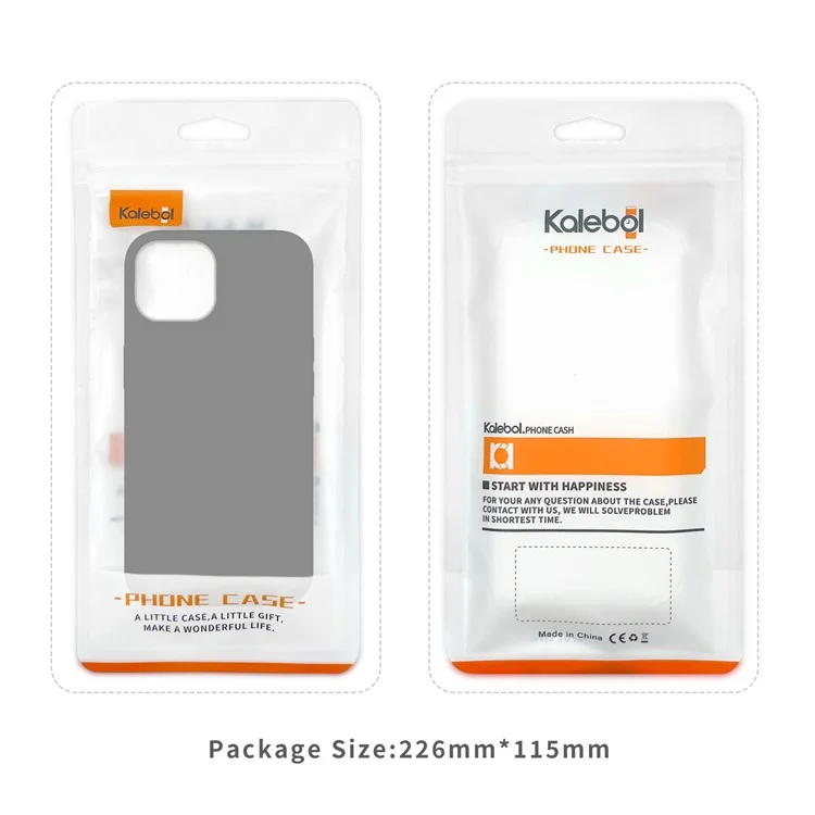 Kalelbol KLB-YTGJ001 Para Iphone 14 Pro Case Solid Color Liquid Silicone+PC Teléfono - Negro