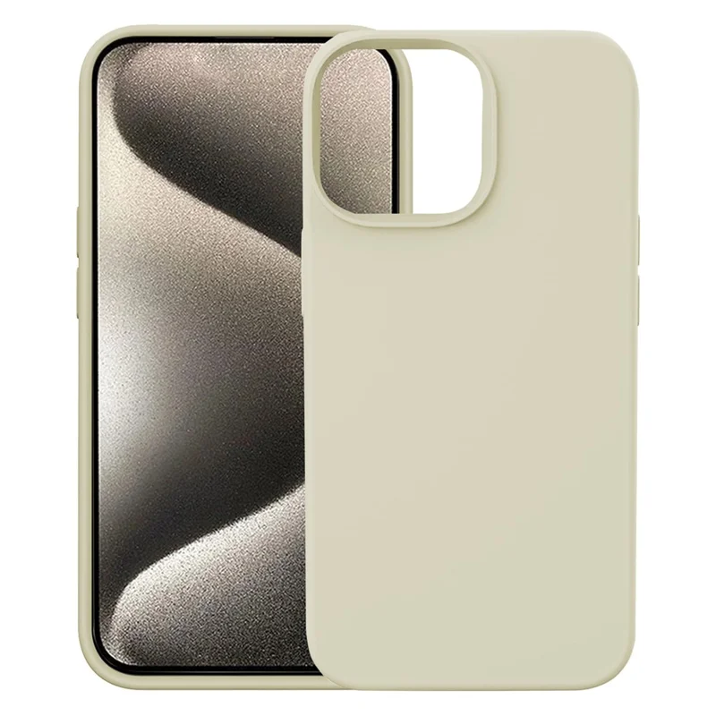 KALEBOL KLB-YTGJ001 For iPhone 13 Pro Max Case Solid Color Liquid Silicone+PC Phone Cover - Starlight