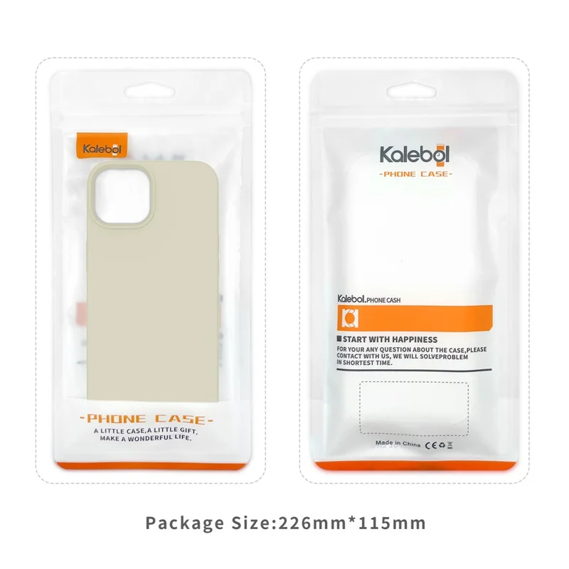 KALEBOL KLB-YTGJ001 For iPhone 13 Pro Max Case Solid Color Liquid Silicone+PC Phone Cover - Starlight