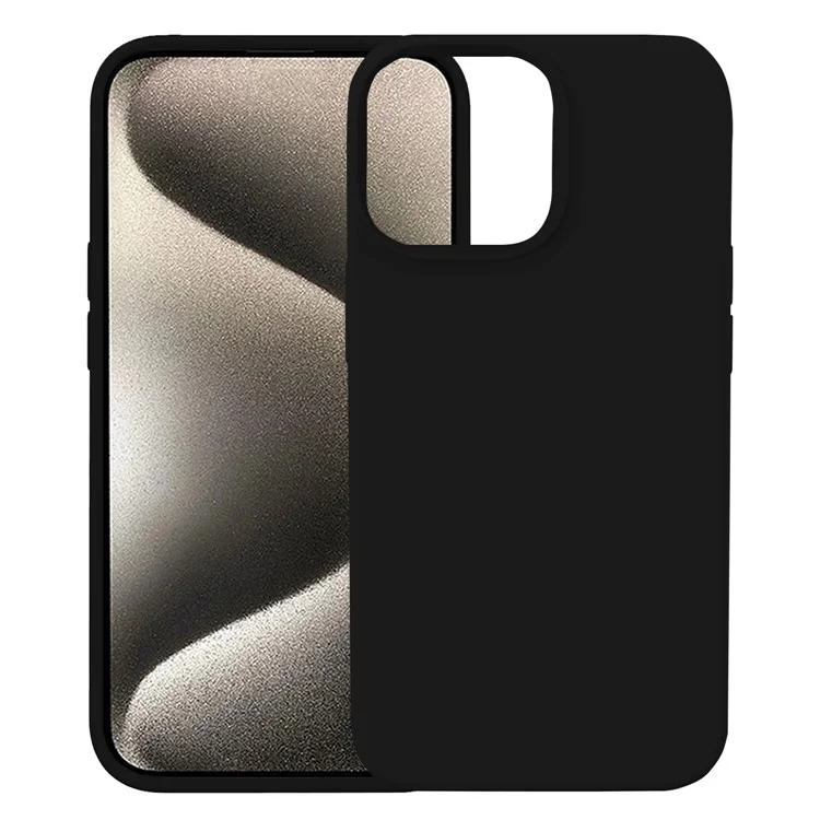 KALEBOL KLB-YTGJ001 Pour Iphone 12 Pro Max Case Color Color Liquid Silicone + pc Téléphone Couverture - Noir