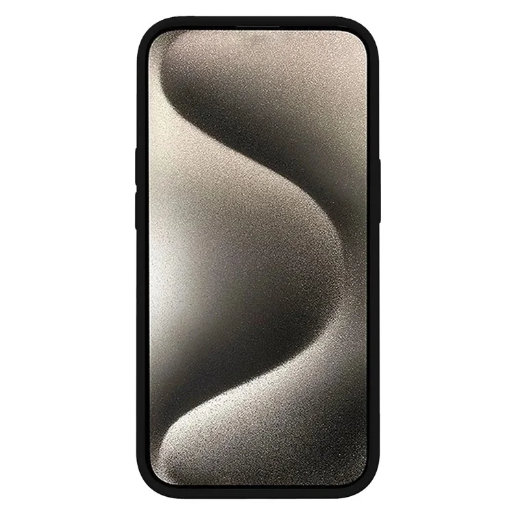 KALEBOL KLB-YTGJ001 Pour Iphone 12 Pro Max Case Color Color Liquid Silicone + pc Téléphone Couverture - Noir