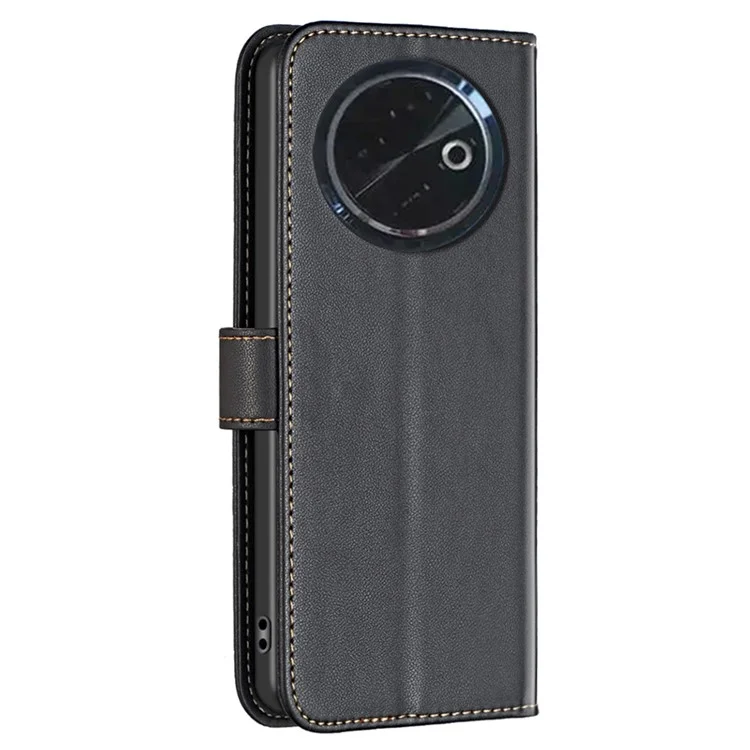 Binfen Color Bf17 Para Tecno Spark 30c Case Carteira Folio Flip Couro Tampa - Preto