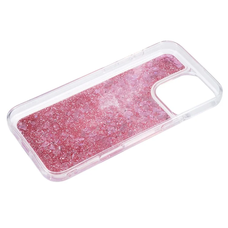 Для Iphone 16 Pro Case Floating Quicksand Pattern Soft Tpu Back Cover - Обувь на Высоком Каблуке