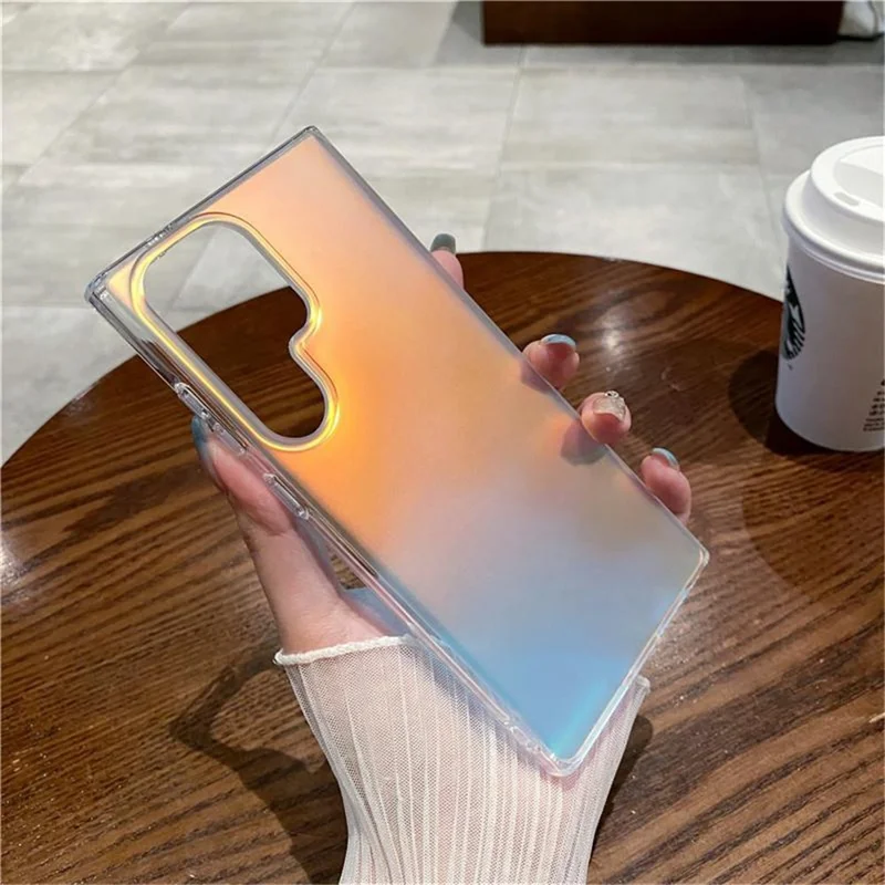 Для Samsung Galaxy S24 Ultra Case Laser Gradient Effect Shockpereper Tpu+pc Phone Cope