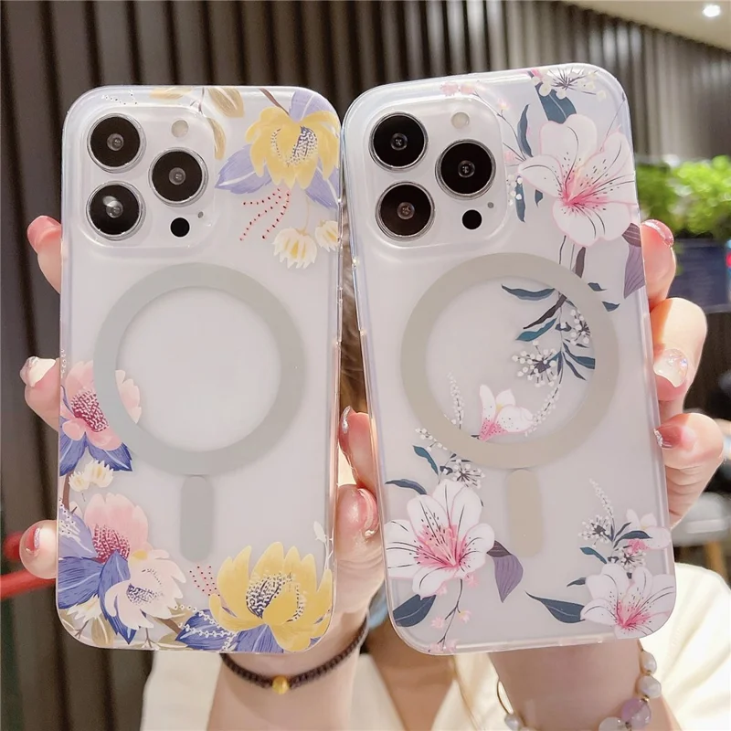 Für iPhone 16 Pro Case kompatibel mit MagSafe Dual-Layer IMD Bedruckter TPU+PC Anti-Drop Handyhülle - M1