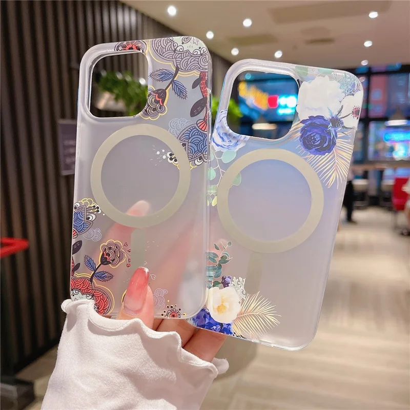 Für iPhone 16 Pro Case kompatibel mit MagSafe Dual-Layer IMD Bedruckter TPU+PC Anti-Drop Handyhülle - M1