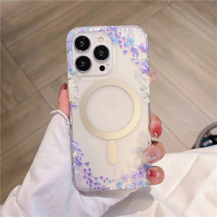 For iPhone 15 Pro Case Kompatibel mit MagSafe Dual-Layer IMD bedruckter TPU+PC Anti-Drop Handyhülle - M1