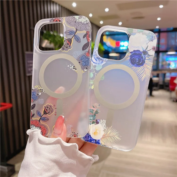 For iPhone 15 Pro Case Kompatibel mit MagSafe Dual-Layer IMD bedruckter TPU+PC Anti-Drop Handyhülle - M1