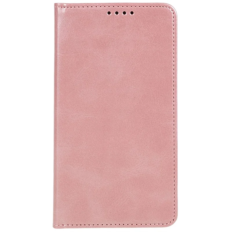 For TCL 50 5G Case Strong Magnetic PU Leather Phone Cover Calf Texture - Rose Gold