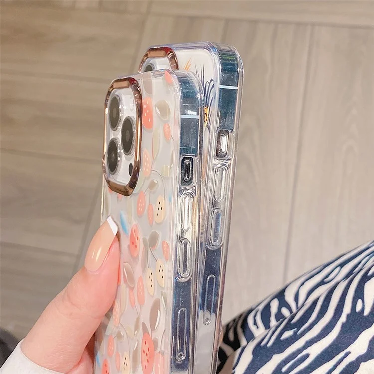 Para Iphone 15 Pro Case Doblayer IMD Patrón TPU+PC Cubierta de Teléfono Protectora a Prueba de Choques - S5