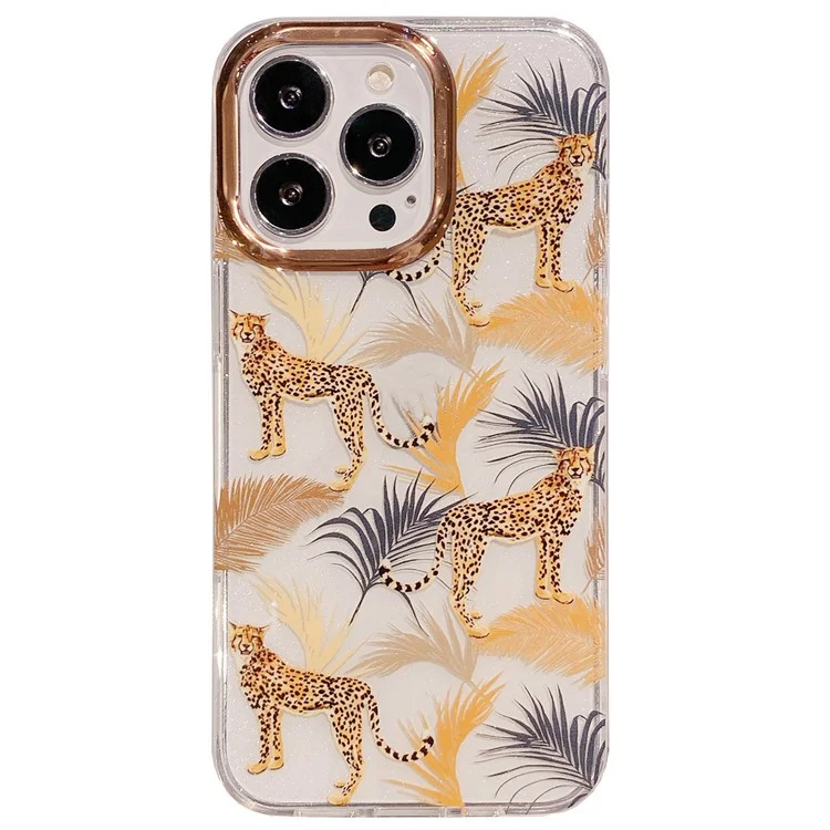 Para Iphone 15 Pro Max Case Doplayer IMD Patrón TPU+PC Cubierta de Teléfono Protectora a Prueba de Choques - S5