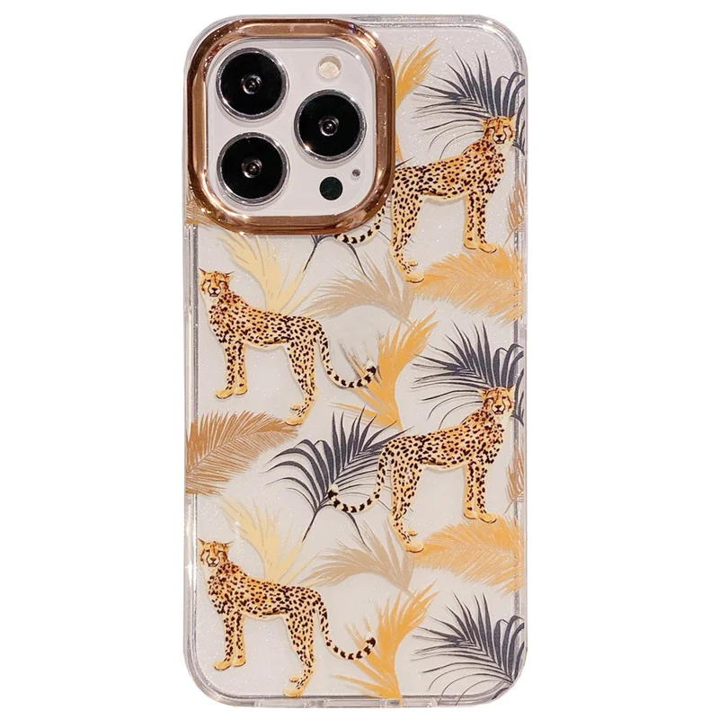 Para Iphone 16 Pro Max Case Dual-camada IMD Padrão TPU+PC Tampa de Telefone Protetora à Prova de Choque pc - S5