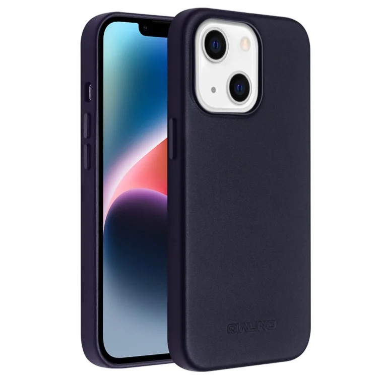Étui de Protection Qialino Pour L'iphone 14 Boîtier Magnétique Étocal - Bleu Marine
