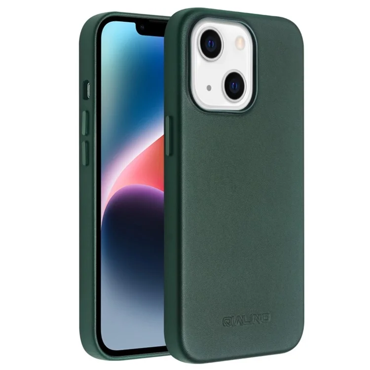 Étui de Protection Qialino Pour L'iphone 14 Boîtier Magnétique Étocal - Vert