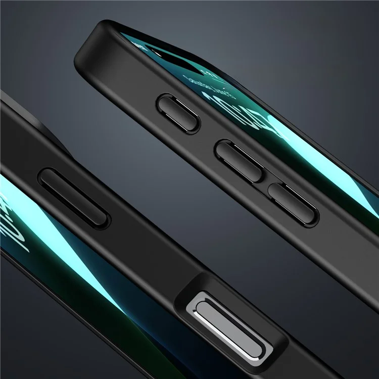 For iPhone 16 Case Matte PC+TPU Phone Cover Compatible with MagSafe - Schwarz