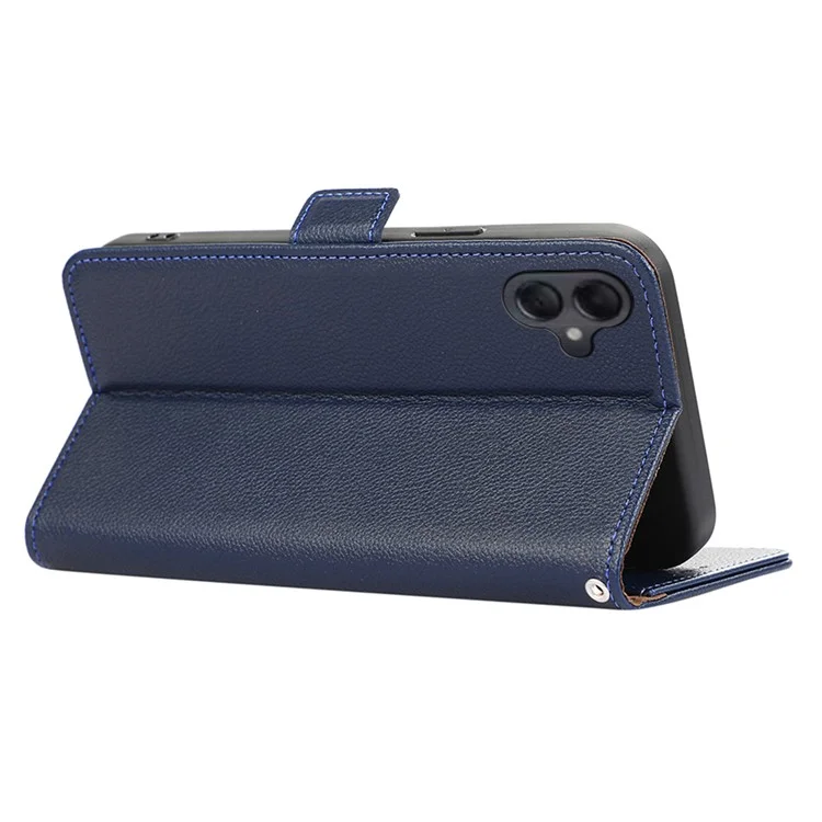 Abiel For Xiaomi Redmi 14C 4G Case Litchi Texture Кожа RFID Блокировка Телефона - Синий