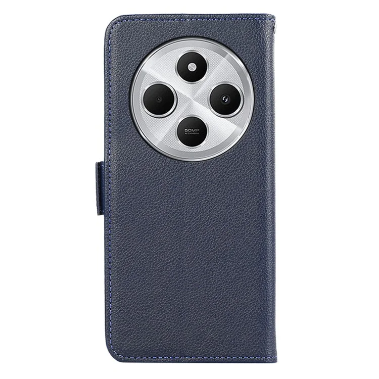 Abiel For Xiaomi Redmi 14C 4G Case Litchi Texture Кожа RFID Блокировка Телефона - Синий