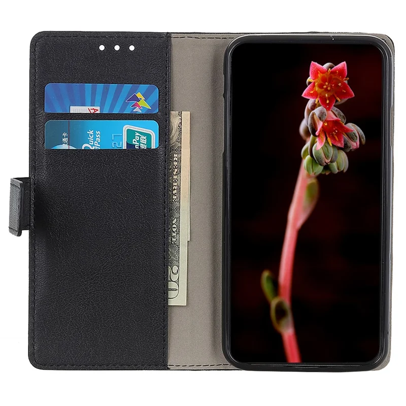 Per Xiaomi Poco C75 4G / Redmi 14R 5G / 14C 4G Case Custodia Portafoglio in Pelle PU - Nero