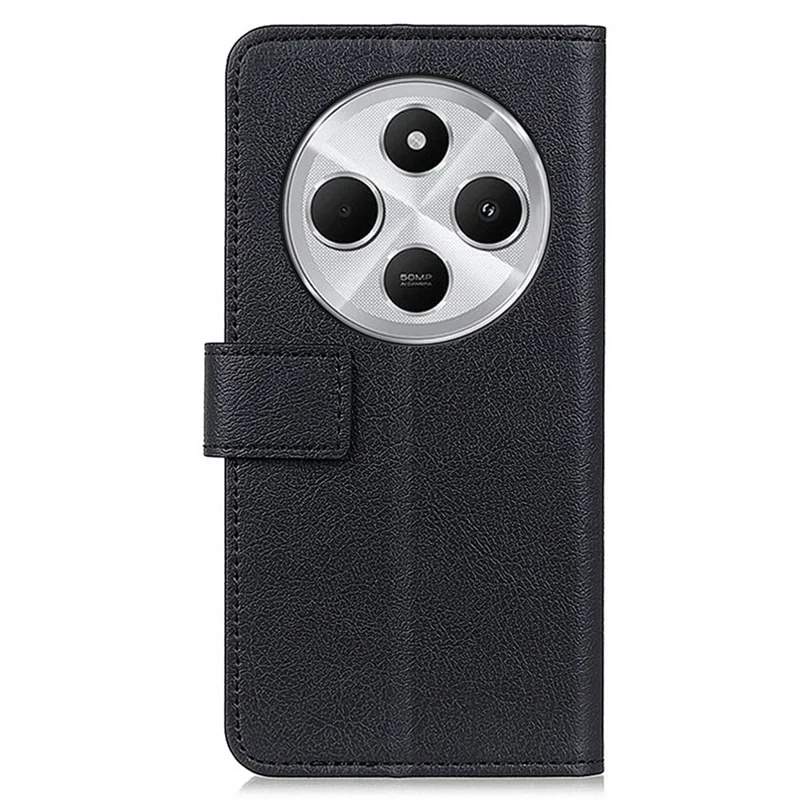 Per Xiaomi Poco C75 4G / Redmi 14R 5G / 14C 4G Case Custodia Portafoglio in Pelle PU - Nero