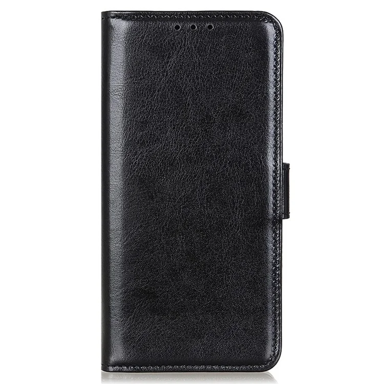 Для Xiaomi Poco C75 4G / Redmi 14R 5G / 14C 4G Чехол Crazy Horse Texture PU Leather Phone Stand Cover - Черный