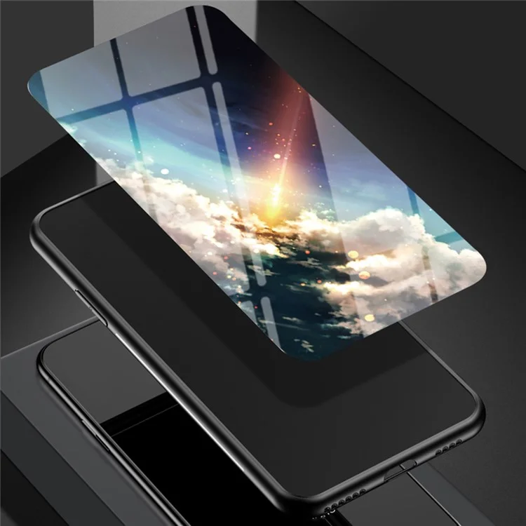 Per Google Pixel 9 / Pixel 9 Pro Case Starry Sky Pattern Tempered Glass Phone Cover - Bright Starry Sky