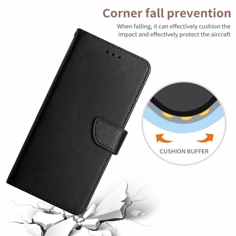 HT02 Für Xiaomi 14T Case Echtes Rindsleder Handyhülle Nappa Textur - Schwarz