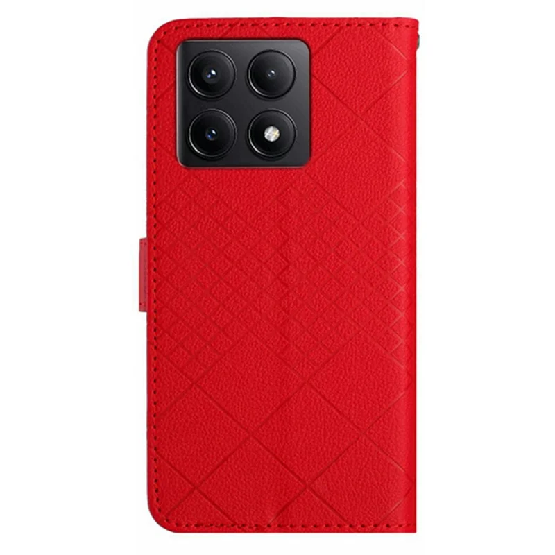 Ht06 Для Xiaomi 14t Calefe Phone Case Imtrint pu Flip Flip Folio Cover - Красный