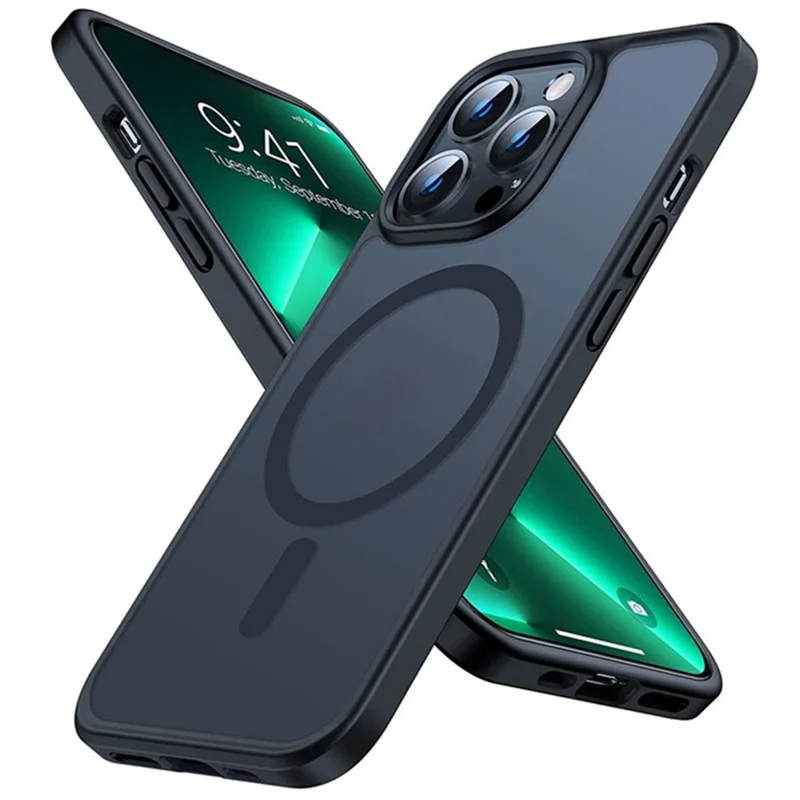 Bevas For Iphone 15 Pro Max Case, Совместимый с Magsafe Военного Плата за Защиту Pc+tpu. - Черный