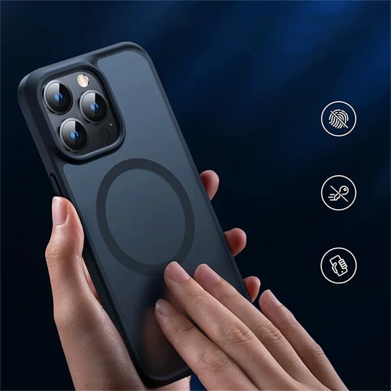 Bevas For Iphone 15 Pro Max Case, Совместимый с Magsafe Военного Плата за Защиту Pc+tpu. - Черный