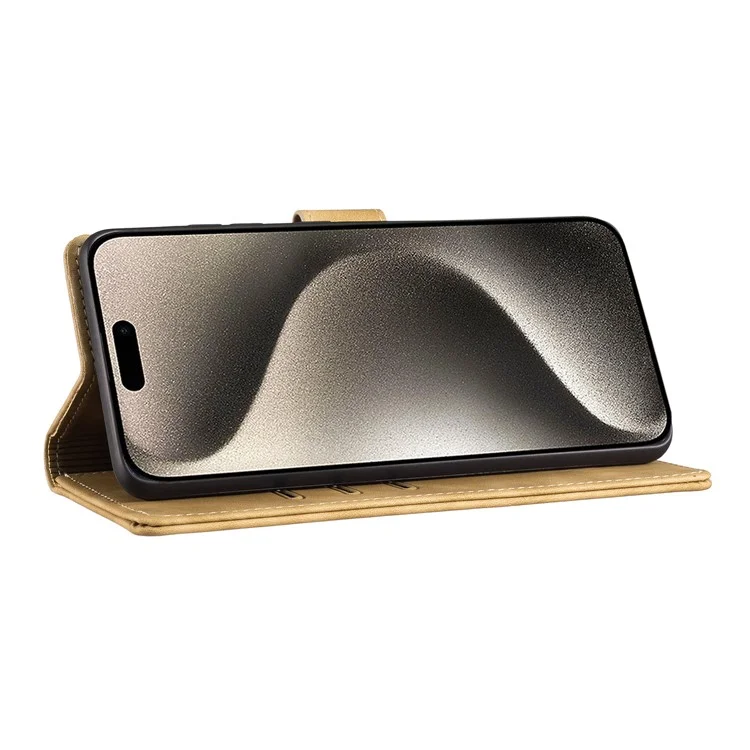 Für Iphone 16 Plus Case Heart Cat Folding Stand PU Leder Telefonabdeckung - Hellbraun