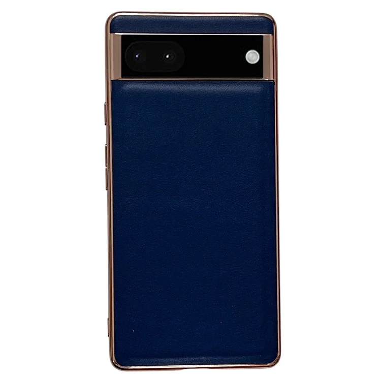 Funda para teléfono Google Pixel 7 5G Cubierta de cuero genuino chapado - Azul