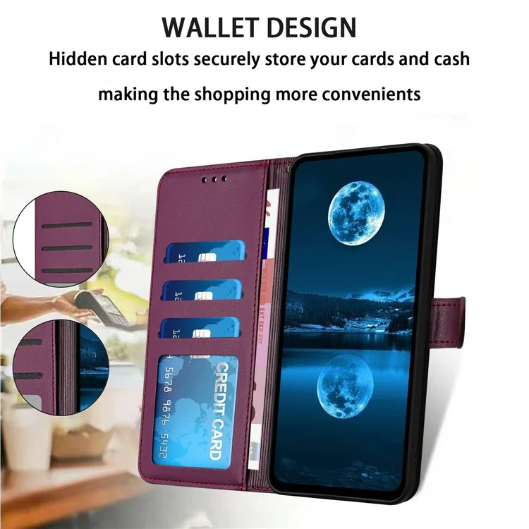 Для Samsung Galaxy A16 Calefic Case Case Cover Cover с Ремешком - Фиолетовый