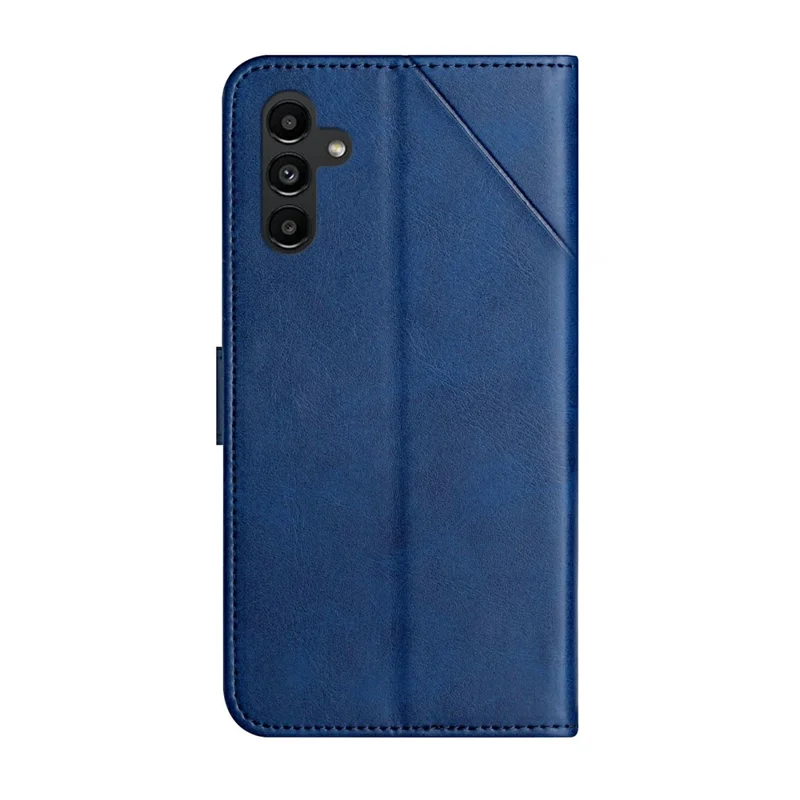 For Samsung Galaxy A26 5G / A16 5G / A16 4G Leather Case Line Pattern Wallet Phone Cover - Blue