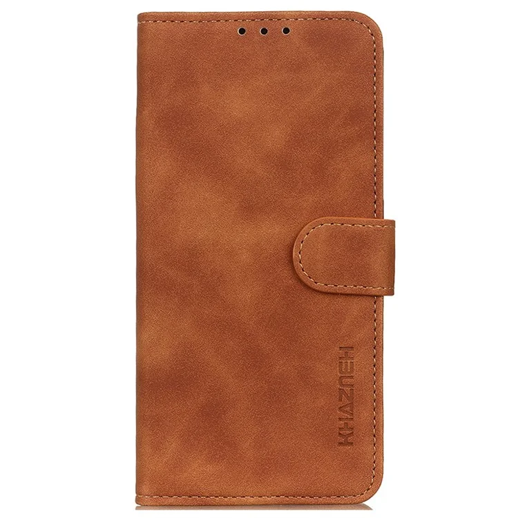 KHAZNEH Für Motorola Edge 50 5G Hülle Retro PU-Leder Brieftasche Stand Telefonabdeckung - Braun