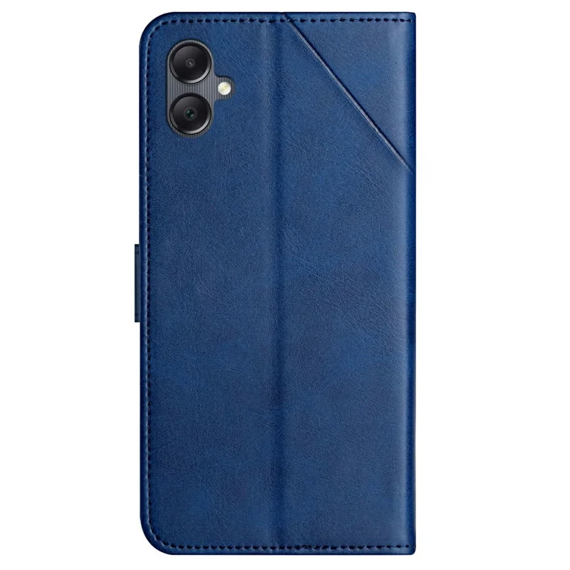 For Samsung Galaxy A06 4G Leather Case Line Pattern Wallet Phone Cover - Blue
