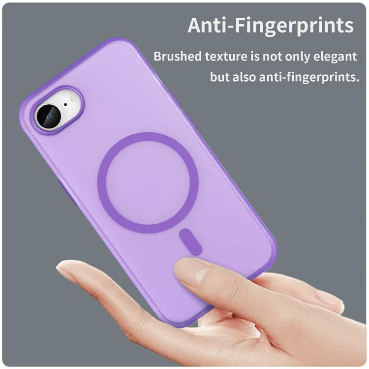 Étui pour iPhone 16e - Mince Translucide TPU + PC Magnétique - Violet Foncé