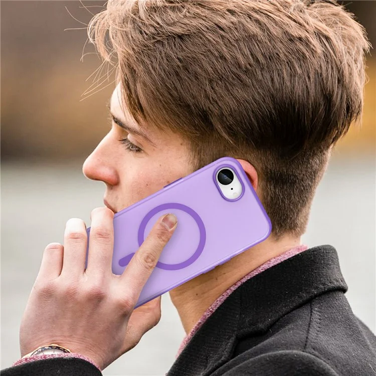 Étui pour iPhone 16e - Mince Translucide TPU + PC Magnétique - Violet Foncé