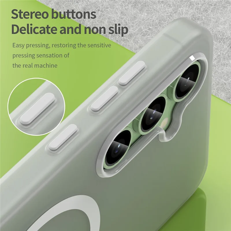 Per Samsung Galaxy S24 FE Custodia Compatibile con MagSafe TPU + PC Slim Opaco Traslucido Custodia per Telefono - Bianco