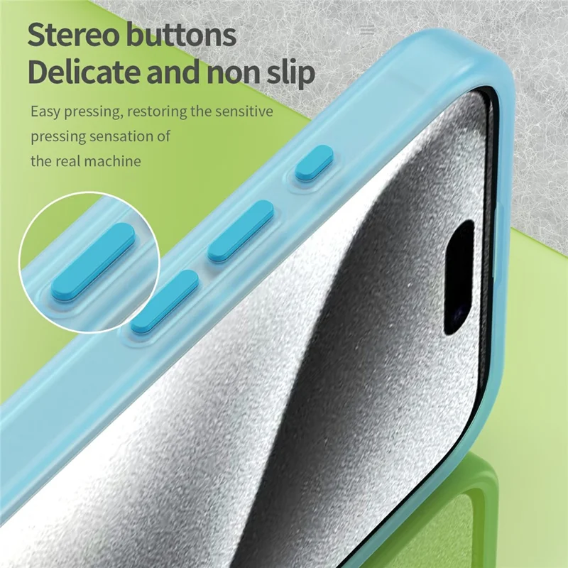 For iPhone 16 Pro Max Case Compatible with MagSafe TPU + PC Slim Matte Translucent Phone Cover - Blue