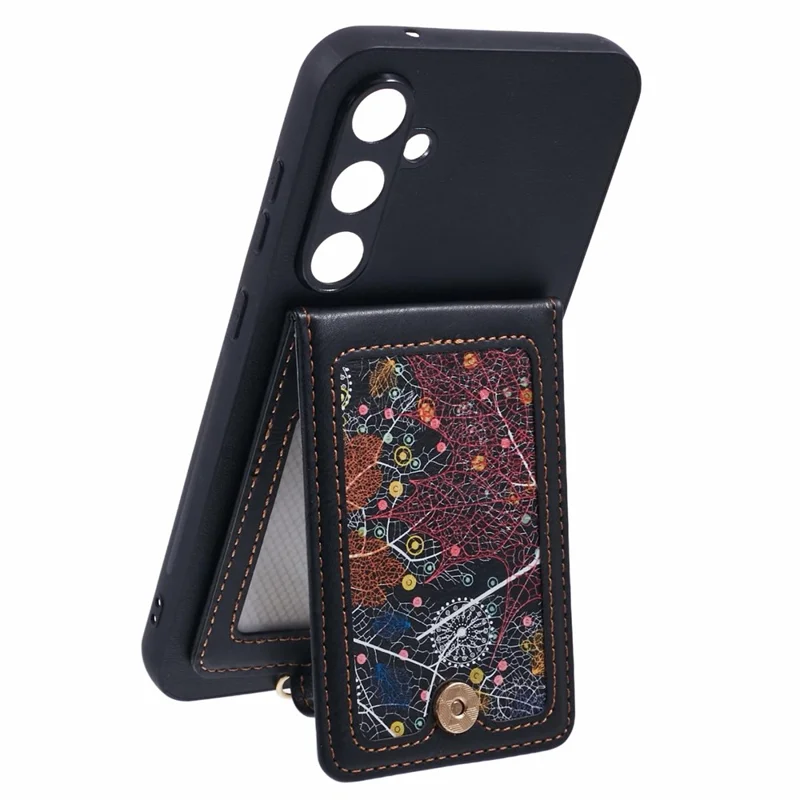 Pour Samsung Galaxy S24 + Case de Téléphone Avec Sac de Carte Galaxy Kickstand RFID Blocking
