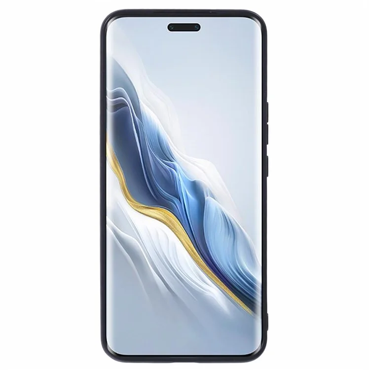 For Honor Magic6 Pro 5G Phone Case Rhombus Adhesive Card Bag with Kickstand RFID Blocking - Black