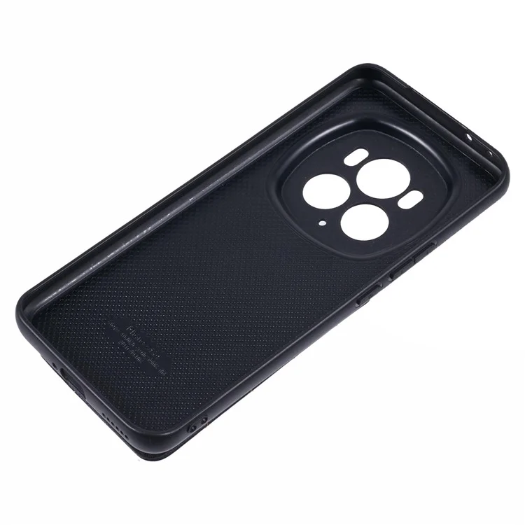 For Honor Magic6 Pro 5G Phone Case Rhombus Adhesive Card Bag with Kickstand RFID Blocking - Black