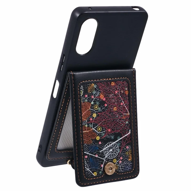 Para Sony Xperia 10 VI Case de Teléfono Con Bolsa de Tarjeta Galaxy Bloqueo Rfid Bloqueo