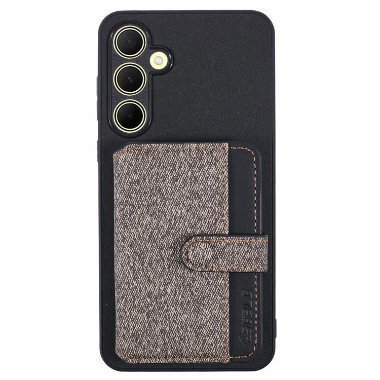 Для Samsung Galaxy A35 5G Chace Case Case Care Card Color Matching с Подставкой - Серый