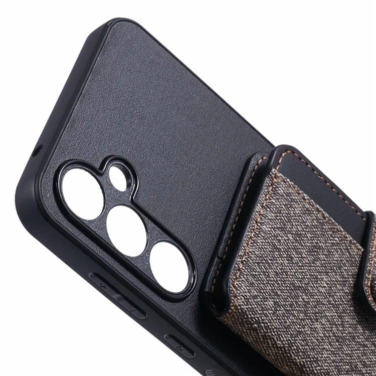 Для Samsung Galaxy A35 5G Chace Case Case Care Card Color Matching с Подставкой - Серый