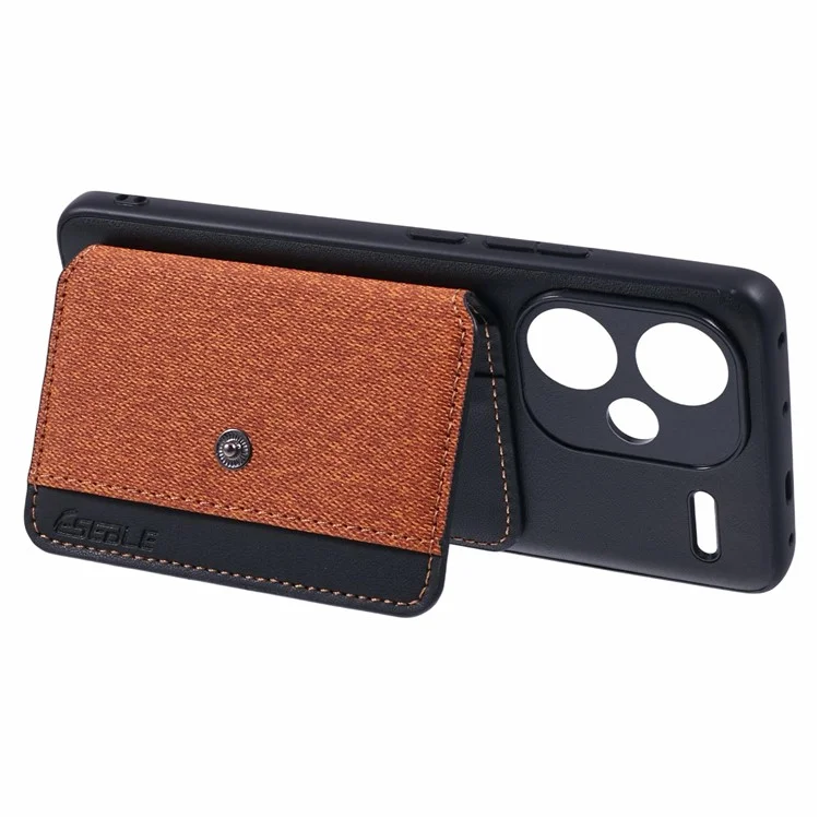 Для Honor 200 Pro 5G Chace Case Case Card Card Matching с Kickstand - Коричневый