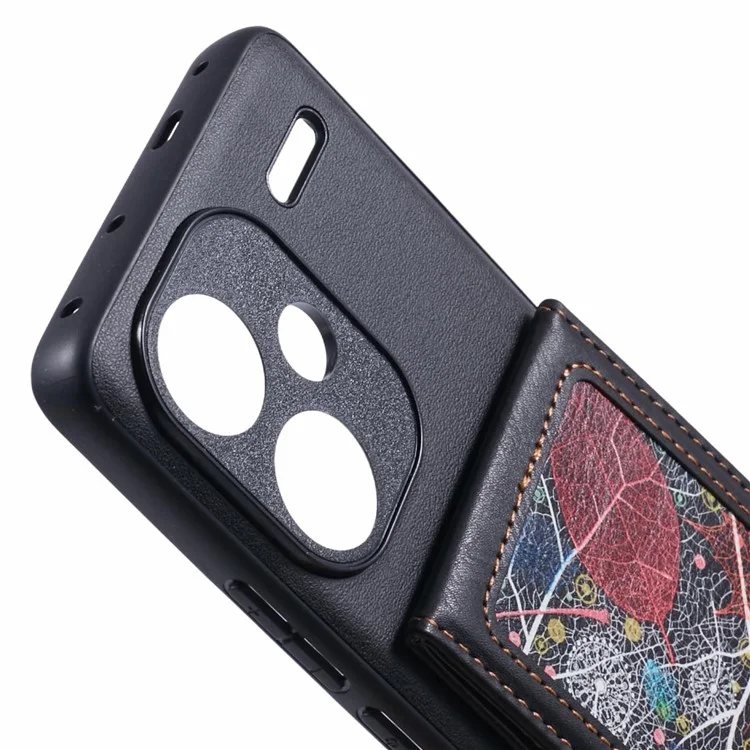 For Xiaomi Redmi Note 13 Pro+ 5G Phone Case with Galaxy Card Bag Kickstand RFID Blocking - A