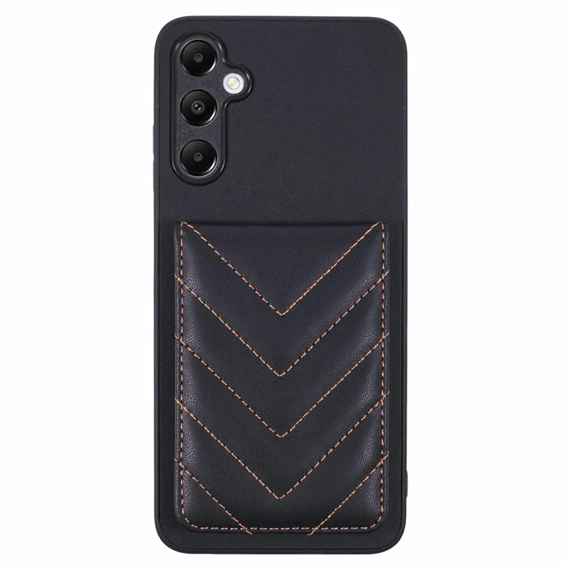 Для Samsung Galaxy A05s 4G Chace Case Case Case Rombus Card Mag с Блокировкой RFID - Черный